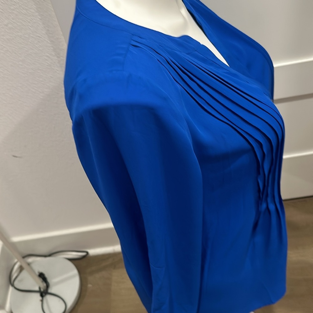 NWT CHAUS Windsor Blue Blouse - Picture 4 of 14